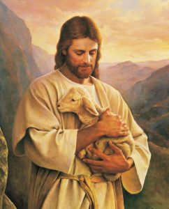 Gesù Cristo tiene una pecora